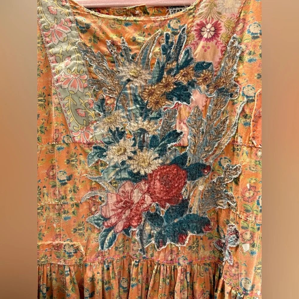 Magnolia Pearl Floral Appliqué Taigi Dress NWT - Picture 7 of 12